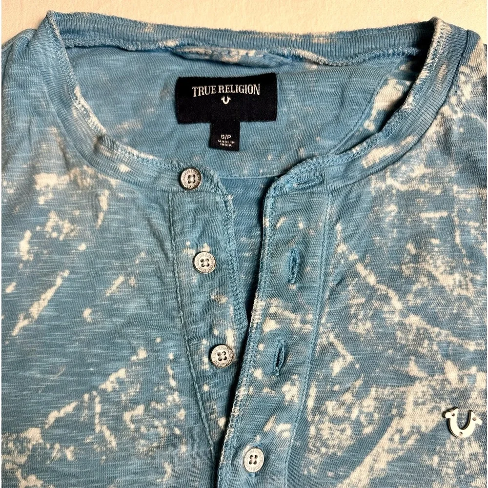 Men’s True Religion Henley Short-Sleeve T-Shirt Size S